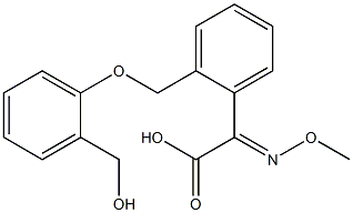 (E)-2-(2-((2-(hydroxymethyl)phenoxy)methyl)phenyl)-2-(methoxyimino)acetic acid Struktur