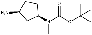 ((1R,3S)-3-氨基环戊基)(甲基)氨基甲酸叔丁酯,1642557-04-7,结构式