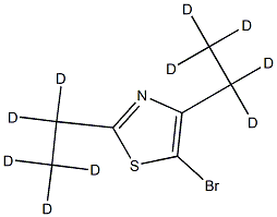 5-Bromo-2,4-(diethyl-d10)-thiazole 化学構造式