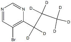 5-Bromo-4-(n-propyl-d7)-pyrimidine 化学構造式