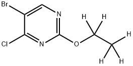 5-Bromo-4-chloro-2-(ethoxy-d5)-pyrimidine 化学構造式