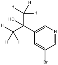 3-Bromo-5-(1-hydroxy-1-methylethyl-d6)-pyridine Struktur