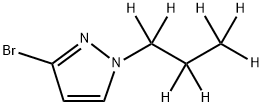 3-Bromo-1-(n-propyl-d7)-pyrazole Struktur