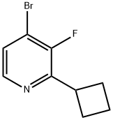 4-Bromo-3-fluoro-2-cyclobutylpyridine 结构式