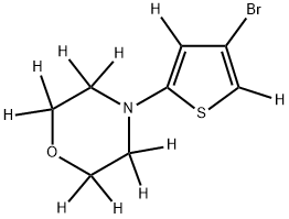 3-Bromo-5-(morpholino)thiophene-d10 Struktur