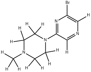 2-Bromo-6-(N-methylpiperazin-1-yl)pyrazine-d13 Structure