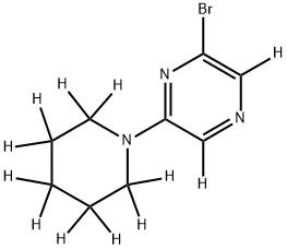 2-Bromo-6-(piperidino)pyrazine-d12 Structure