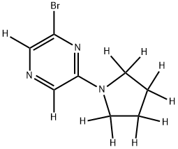 2-Bromo-6-(pyrrolidino)pyrazine-d10 Structure