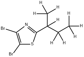 4,5-Dibromo-2-(sec-butyl-d9)-thiazole Struktur