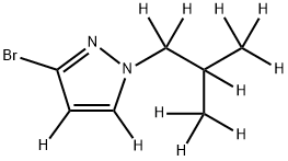 3-Bromo-1-(iso-butyl)pyrazole-d11 Struktur