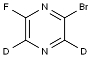 2-Bromo-6-fluoropyrazine-d2 Structure