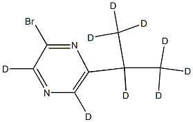 2-Bromo-6-(iso-propyl)pyrazine-d9 Structure