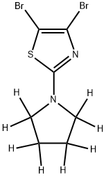 4,5-Dibromo-2-(pyrrolidino-d8)-thiazole 结构式