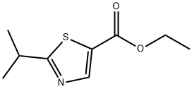5-Thiazolecarboxylic acid, 2-(1-methylethyl)-, ethyl ester 化学構造式