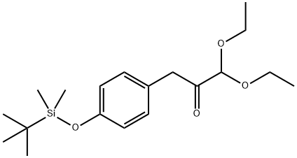 3-[4-(Tert-butyldimethylsilyloxy)phenyl]-1,1-diethoxypropan-2-one Struktur