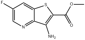 3-Amino-6-fluoro-thieno[3,2-b]pyridine-2-carboxylic acid methyl ester, 1664403-11-5, 结构式