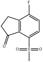 4-FLUORO-7-(METHYLSULFONYL)-2,3-DIHYDRO-1H-INDEN-1-ONE Struktur