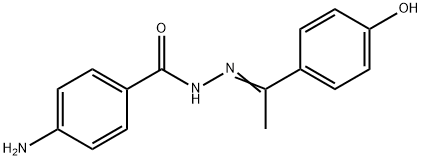 4-amino-N'-[(E)-1-(4-hydroxyphenyl)ethylidene]benzohydrazide 结构式