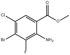 methyl 2-amino-4-bromo-5-chloro-3-fluorobenzoate 结构式