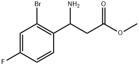 3-氨基-3-(2-溴-4-氟苯基)丙酸甲酯, 1700185-49-4, 结构式