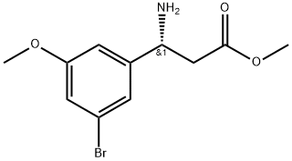 METHYL (3R)-3-AMINO-3-(3-BROMO-5-METHOXYLPHENYL)PROPANOATE Structure