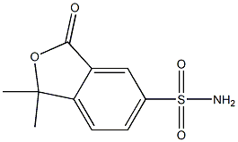 1,1-dimethyl-3-oxo-1,3-dihydro-2-benzofuran-5-sulfonamide Struktur