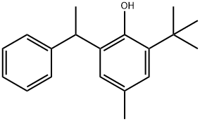 Phenol, 2-(1,1-dimethylethyl)-4-methyl-6-(1-phenylethyl)- Structure