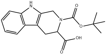 2-(tert-Butoxycarbonyl)-2,3,4,9-tetrahydro-1H-pyrido[3,4-b]indole-3-carboxylic acid Structure