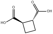 (1R,2R)-1,2-Cyclobutanedicarboxylic acid 结构式