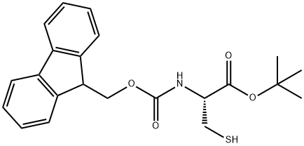(R)-tert-butyl 2-(((9H-fluoren-9-yl)methoxy)carbonylamino)-3-mercaptopropanoate Structure