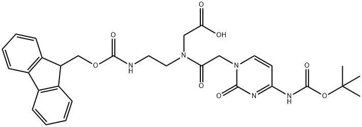 N-[2-オキソ-4-(tert-ブトキシカルボニルアミノ)-1,2-ジヒドロピリミジン-1-イルアセチル]-N-[2-(9H-フルオレン-9-イルメトキシカルボニルアミノ)エチル]グリシン