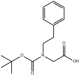 N-Boc-N-(2-phenylethyl)glycine Structure