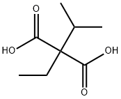 Propanedioic acid, 2-ethyl-2-(1-methylethyl)- Structure