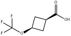 (1S,3S)-3-(三氟甲氧基)环丁烷甲酸 结构式