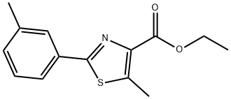 5-Methyl-2-m-tolyl-thiazole-4-carboxylic acid ethyl ester 结构式