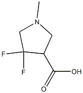 4,4-difluoro-1-methylpyrrolidine-3-carboxylic acid Struktur