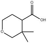 3,3-dimethyltetrahydro-2H-pyran-4-carboxylic acid Structure
