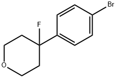 4-(4-BROMOPHENYL)-4-FLUOROTETRAHYDRO-2H-PYRAN,1780214-06-3,结构式