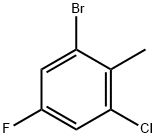 1-Bromo-3-chloro-5-fluoro-2-methyl-benzene Struktur