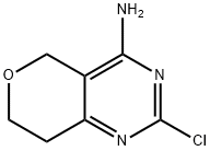 2-chloro-5H,7H,8H-pyrano[4,3-d]pyrimidin-4-amine 化学構造式