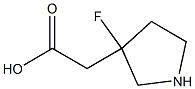 2-(3-fluoropyrrolidin-3-yl)acetic acid Struktur