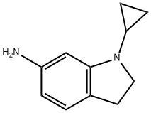 1H-Indol-6-amine, 1-cyclopropyl-2,3-dihydro- Structure