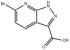 6-bromo-1H-pyrazolo[3,4-b]pyridine-3-carboxylic acid 化学構造式