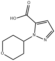 1-(oxan-4-yl)-1H-pyrazole-5-carboxylic acid, 1784319-55-6, 结构式