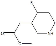 methyl 2-(4-fluoropiperidin-3-yl)acetate 结构式