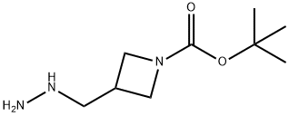 tert-butyl 3-(hydrazineylmethyl)azetidine-1-carboxylate 化学構造式