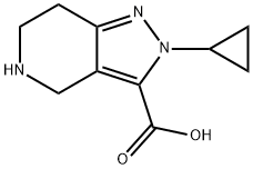 2H-Pyrazolo[4,3-c]pyridine-3-carboxylic acid, 2-
cyclopropyl-4,5,6,7-tetrahydro- Structure