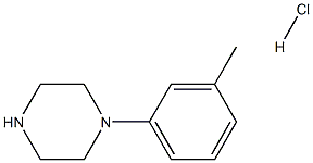 N-(3-Methylphenyl)piperazine hydrochloride 化学構造式
