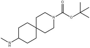 tert-butyl 9-(methylamino)-3-azaspiro[5.5]undecane-3-carboxylate Struktur