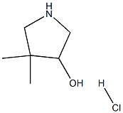 4,4-二甲基吡咯烷丁-3-醇盐酸盐 结构式
